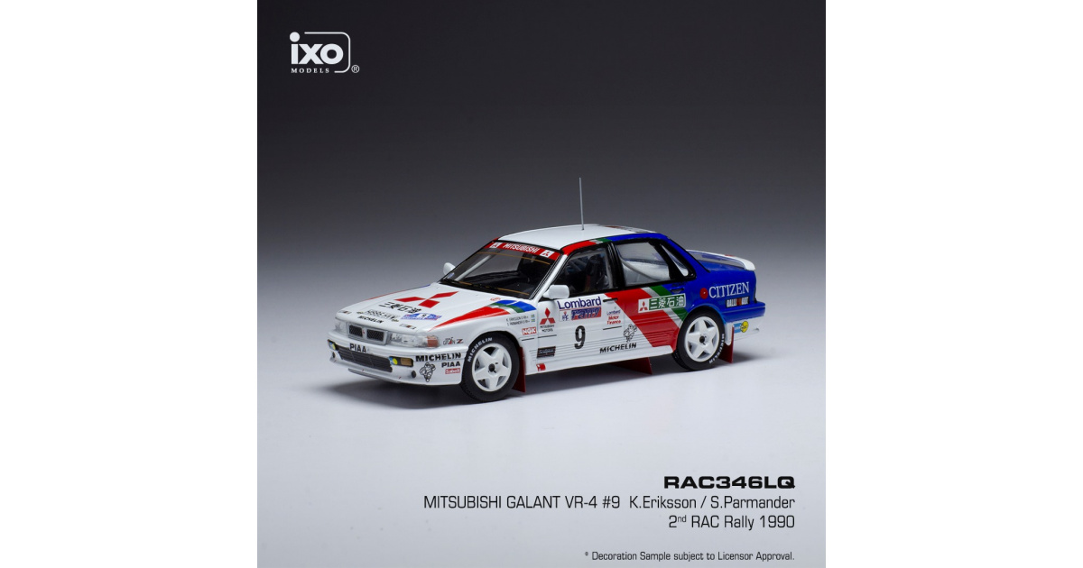 1:43 IXO Mitsubishi Galant Vr-4 #9 2Nd Rally Rac Lombard 1990