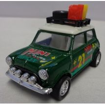 Mini #21 ralliauto, vihreä