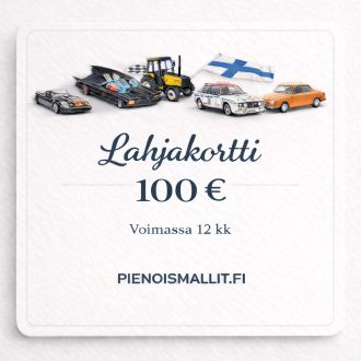 Lahjakortti pienoismallien ystävälle 100 euroa