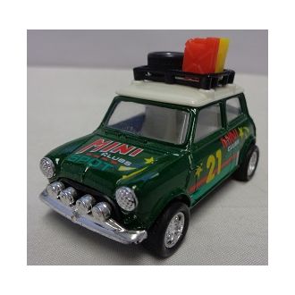 Mini #21 ralliauto, vihreä