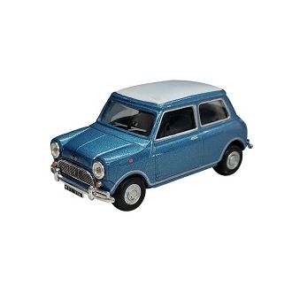 Mini Cooper, sininen / valkoinen katto