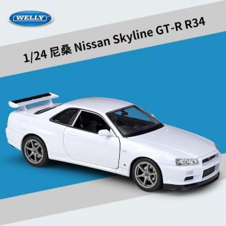 Nissan Skyline R34 GT-R valkoinen