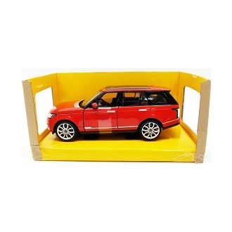 Range Rover punainen, takasivulasissa halkeama