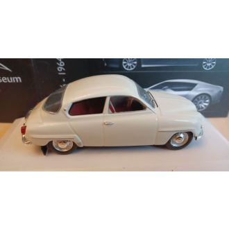 SAAB 96, valkoinen,  vm 1964